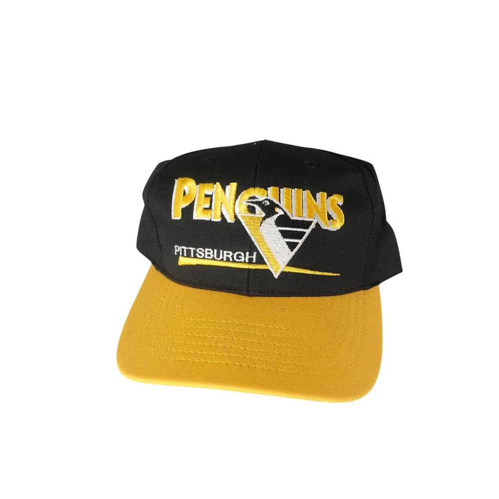 Vintage Pittsburgh Penguins Hat Twins Enterprise Snapback NHL Robo Penguin Black